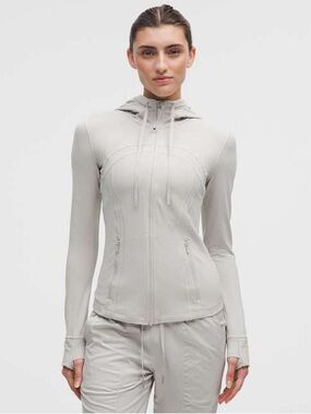Lululemon Hooded Define Jacket Nulu in Dove Grey